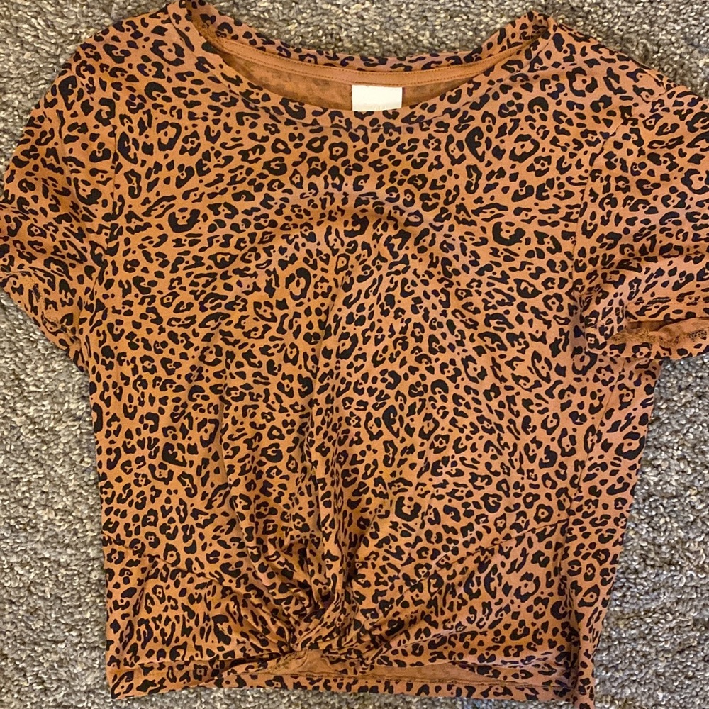 Leopard print crop top